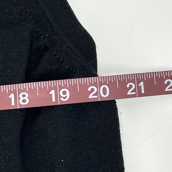 Mens Masters Clubhouse Collection Sweater Vest Black L Merino Wool Made in Italy - Picture 8 of 8